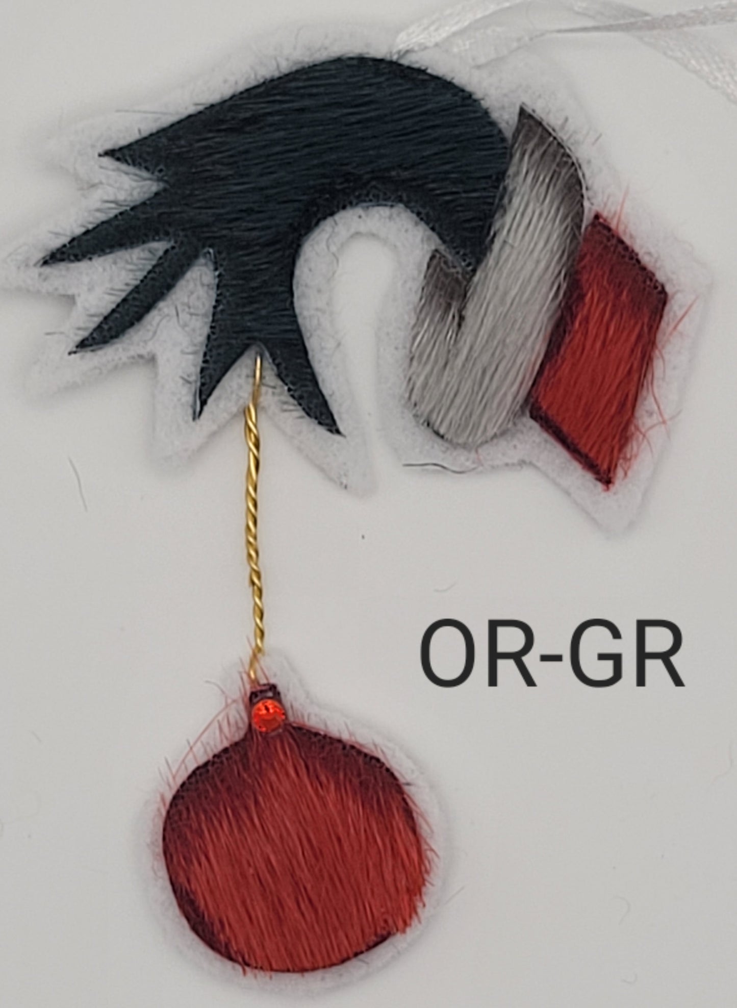 Seal Skin Grinch Hand and Bulb Ornament OR-GR