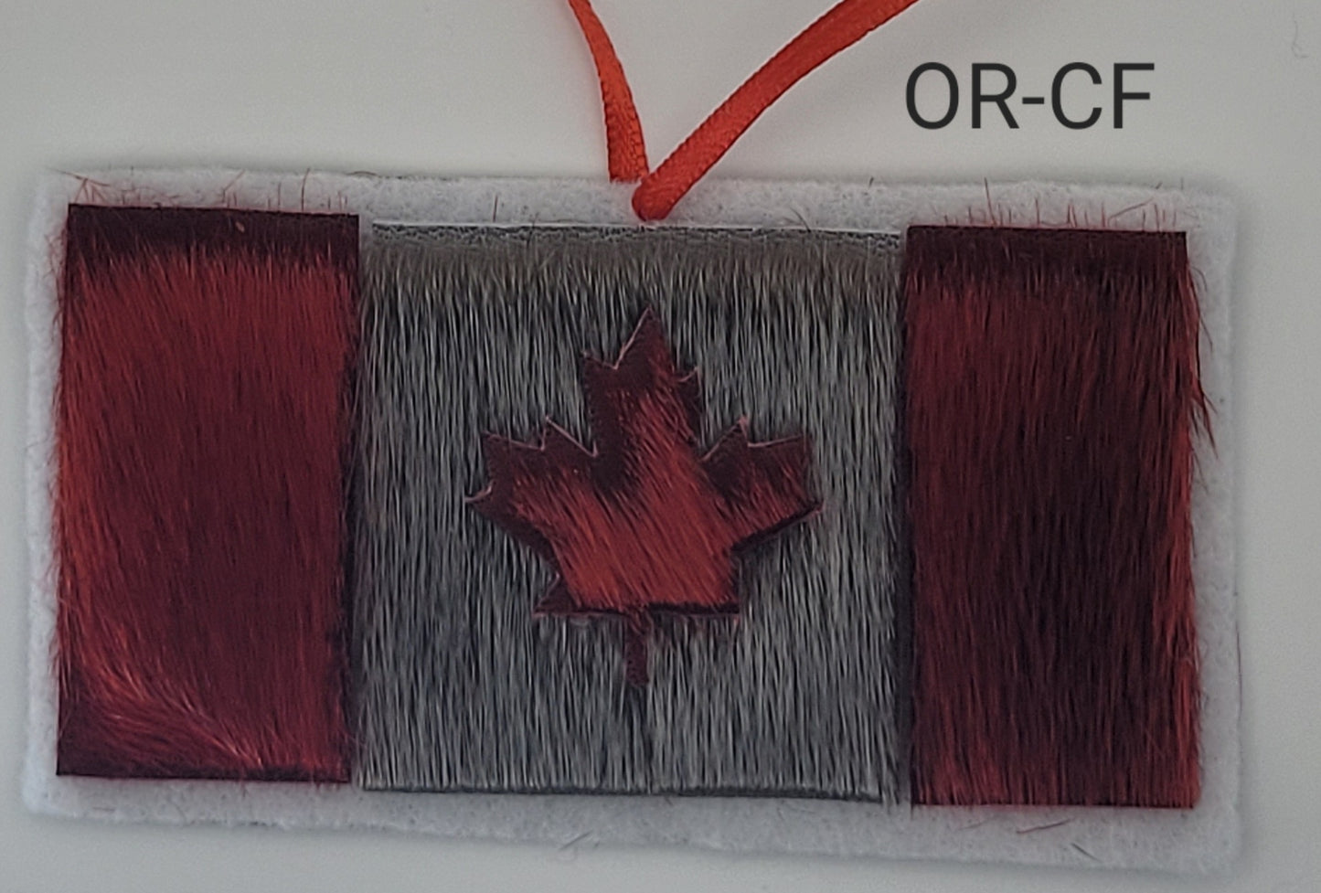 Seal Skin Canadian Flag Ornament OR-CF