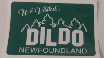 "We Visited Dildo Newfoundland" Hill Sign Sticker