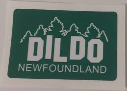"Dildo Newfoundland Hill Sign" Sticker