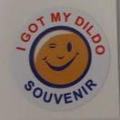" I Got My Dildo Souvenir " Smiley Face Sticker