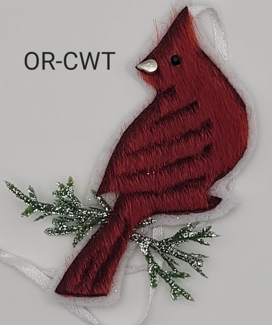 Seal Skin Cardinal Ornament OR-CWT