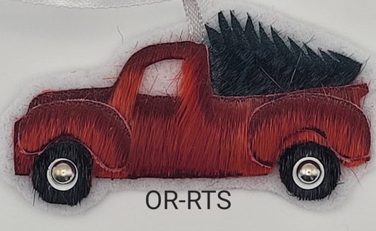 Seal Skin Red Truck Side Ornament OR-RTS