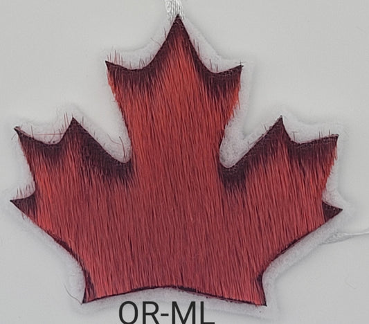 Seal Skin Maple Leaf Ornament OR-ML