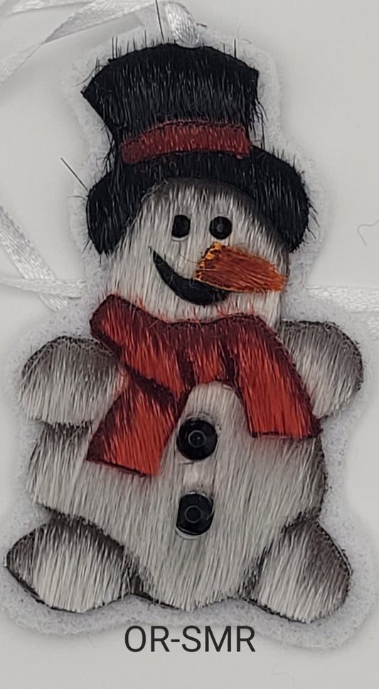 Seal Skin Snowman-red scarf-OR-SMR