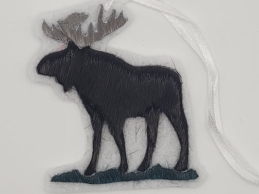 Seal Skin Standing Moose OR-SM
